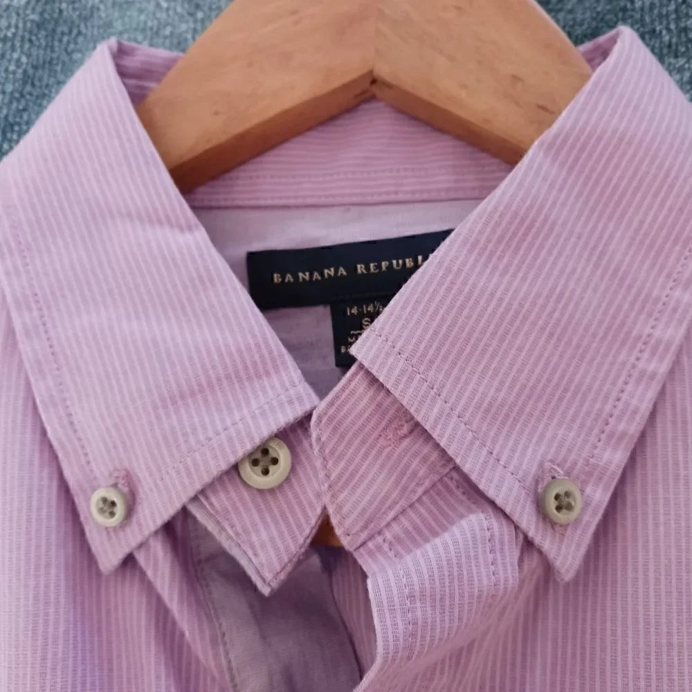 Mens Banana Republic Button Down Shirt Cotton Striped
